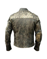 Men's Antique Retro Biker Distressed Leather Jacket Men's Antique Retro Biker Distressed Leather Jacket