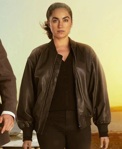 DS Barbara Havers Lynley Sofia Barclay Bomber Leather Jacket DS Barbara Havers Lynley Sofia Barclay Bomber Leather Jacket