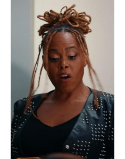 Divorced Sistas Studded Checkered Black Real Leather Jacket Divorced Sistas Studded Checkered Black Real Leather Jacket