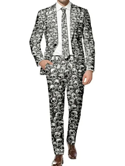 Skull Halloween Black Suit