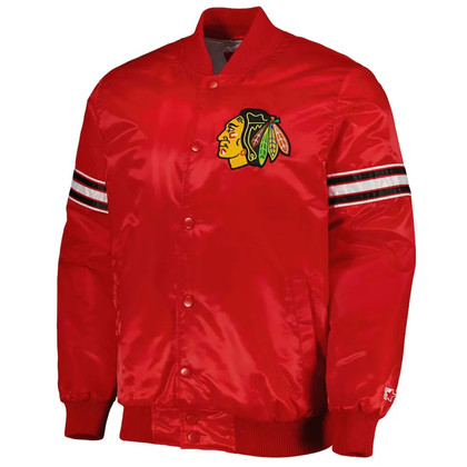 Chicago Blackhawks Red Bomber Jacket