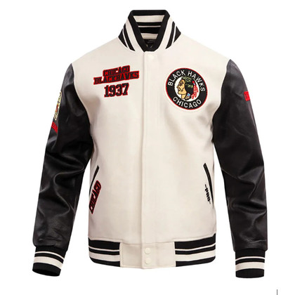 Classic Retro Chicago Blackhawks Full zip closure Jacket