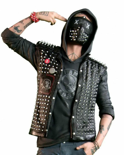 Watch Dogs 2 Wrench Black Real Leather Vest