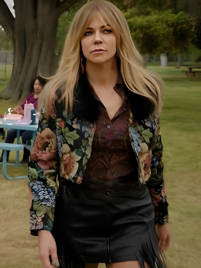 High Potential Kaitlin Olson Floral Cropped Jacket