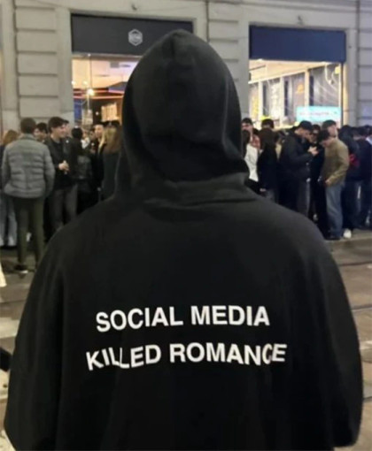 Social Media Killed Romance Black Hoodie