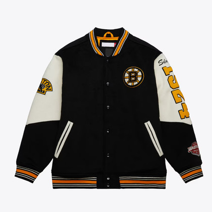 Boston Bruins Vintage Logo Starter Black Jacket