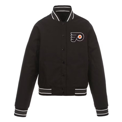 Philadelphia Flyers Poly-Twill Black Polyester Jacket