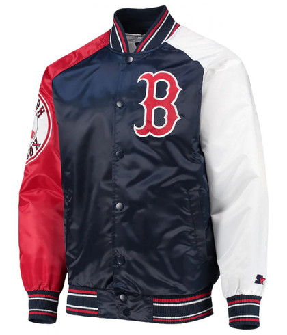 Boston Red Sox Blue & Red Satin Jacket