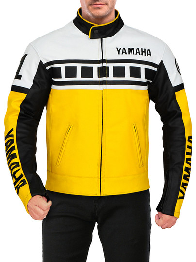 Yamaha Yellow Biker Leather Jacket Yamaha Yellow Biker Leather Jacket