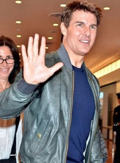 TOM CRUISE REAL LEATHER JACKET