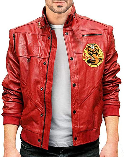 Mens Karate Kid Johnny Lawrence Cobra Kai Leather Jacket Mens Karate Kid Johnny Lawrence Cobra Kai Leather Jacket