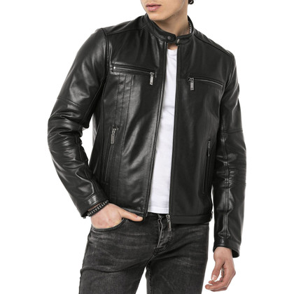 Men's Black Biker Leather Jacket Men's Black Biker Leather Jacket