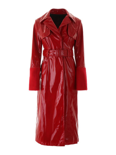 Red Notice Gal Gadot Leather Trench Coat Red Notice Gal Gadot Leather Trench Coat