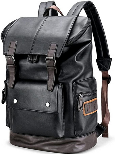 Vintage 15.6 Inch Leather Laptop Backpack