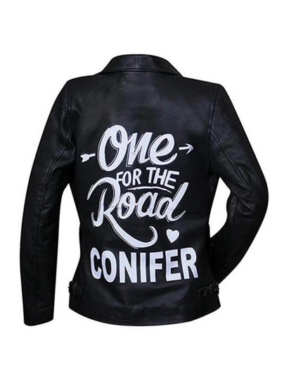 Womens One for The Road Conifer Black Leather Jacket Womens One for The Road Conifer Black Leather Jacket