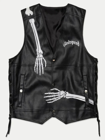 Rod Godspeed Black Leather Vest Rod Godspeed Black Leather Vest
