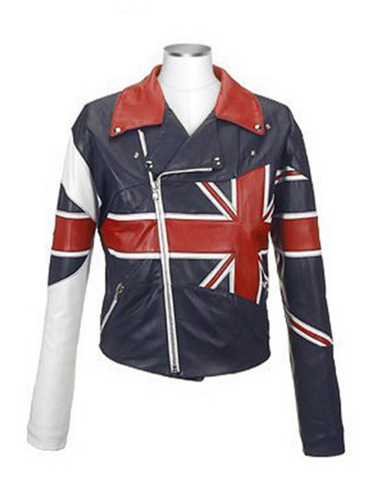Unisex British flag motorcycle leather jacket Unisex British flag motorcycle leather jacket