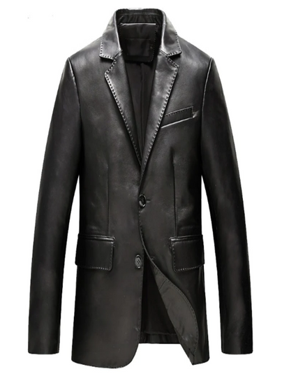 Men's Black Genuine Lambskin Blazer Coat Men's Black Genuine Lambskin Blazer Coat