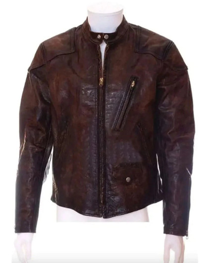 Venom Tom Hardy Cafe Racer Brown Leather Jacket Venom Tom Hardy Cafe Racer Brown Leather Jacket