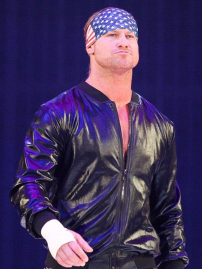 WWE Wrestler Dolph Ziggler Black Leather Jacket WWE Wrestler Dolph Ziggler Black Leather Jacket