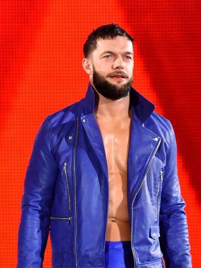 WWE Finn Balor Blue Leather Jacket