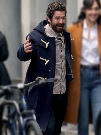 Heart of Stone 2023 Paul Ready Blue Hooded Style Wool Coat Heart of Stone 2023 Paul Ready Blue Hooded Style Wool Coat