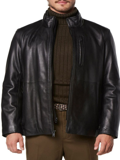 Mens Designer Black Bomber Leather Jacket Mens Designer Black Bomber Leather Jacket