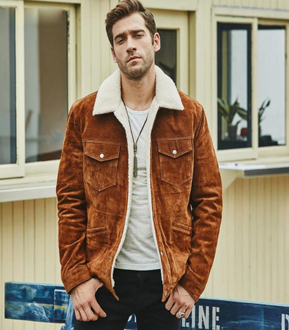 Mens Brown Warm Leather Jacket Mens Brown Warm Leather Jacket