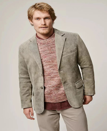 Mens Distressed English Lambskin Leather Blazer Mens Distressed English Lambskin Leather Blazer