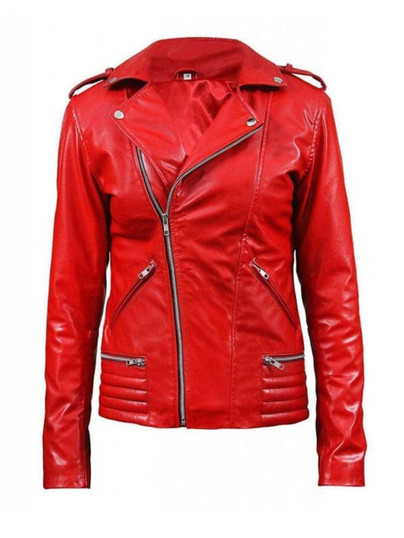 Unisex Riverdale Southside Serpents Red Biker Leather Jacket