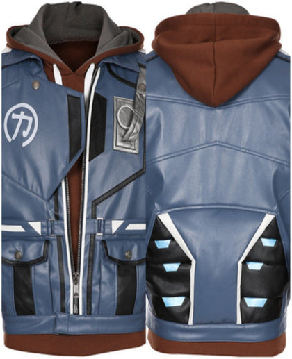 Halloween Carnival Blue Hooded Jacket