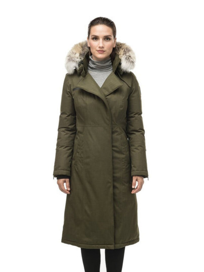 Womens Green Removable Hood Trench Coat Womens Green Removable Hood Trench Coat