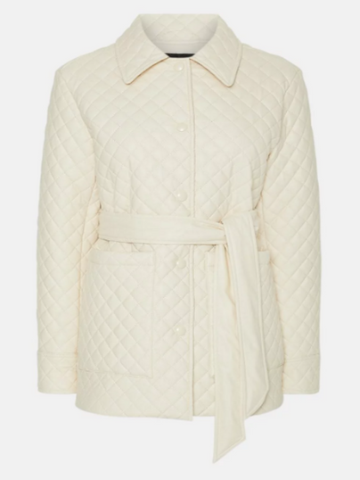 Womens Stylish Leather Trucker Coat