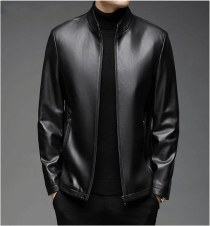 Men's Winter Stand Collar Biker Jacket