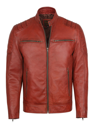 Mens Casual Style Stand Collar Leather Jackets Mens Casual Style Stand Collar Leather Jackets