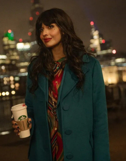 Jameela Jamil 2023 Love at First Sight Wool Trench Coat