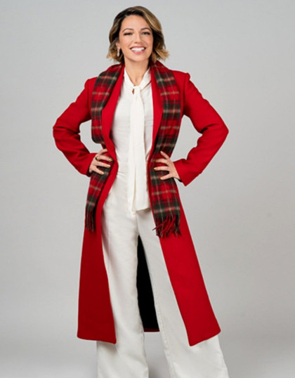 Renee Movie Take Me Back For Christmas 2023 Vanessa Lengies Red Coat