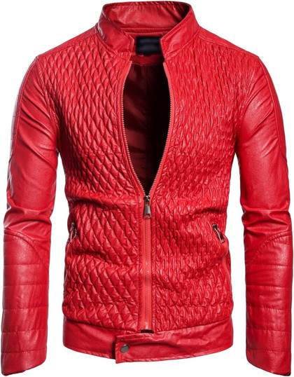 Men's Slim Fit Casual Leather Jacket