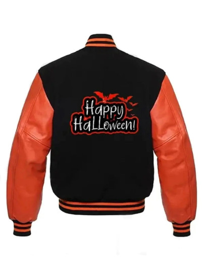 Halloween Black & Orange Varsity Jacket Halloween Black & Orange Varsity Jacket