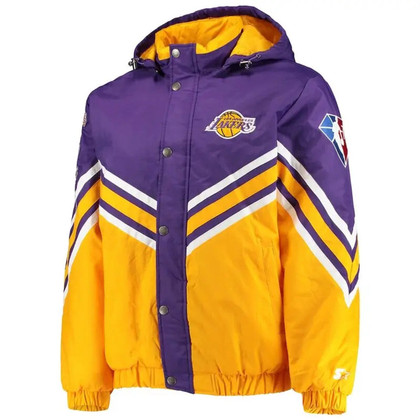 Starter Los Angeles Lakers Cotton Purple & Gold Jacket Starter Los Angeles Lakers Cotton Purple & Gold Jacket