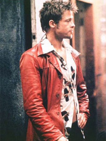 Brad Pitt Fight Club Red Leather jacket Brad Pitt Fight Club Red Leather jacket
