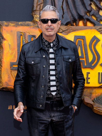 Jeef Goldblum Black Leather jacket