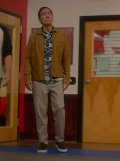 Chozen TV Series Cobra Kai S05 Yuji Okumoto Brown Jacket Chozen TV Series Cobra Kai S05 Yuji Okumoto Brown Jacket