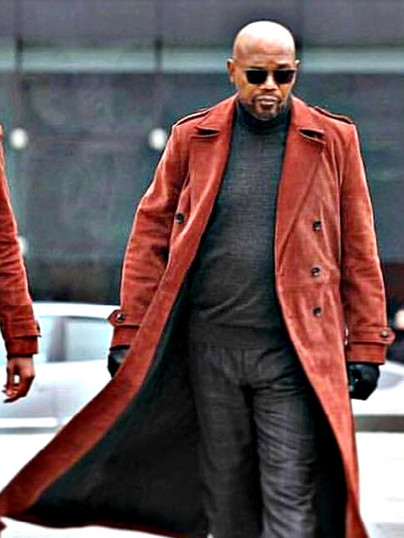 Jessie Usher Shaft Leather Coat