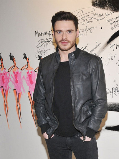 Richard Madden Black Bomber Jacket