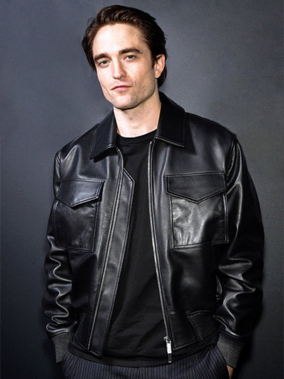 Robert Pattinson Paris Fashion Show Leather Jacket Robert Pattinson Paris Fashion Show Leather Jacket