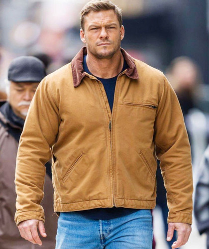 Reachers S02 Alan Ritchson Brown Jacket Reachers S02 Alan Ritchson Brown Jacket