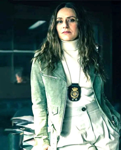 Raquel Murillo Berlin Green Leather Jacket Raquel Murillo Berlin Green Leather Jacket