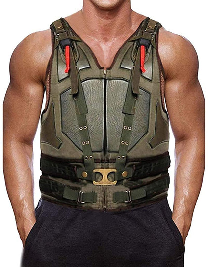 The Dark Knight Rises Military Tactical Tom Hardy Halloween Mens Leather Vest The Dark Knight Rises Military Tactical Tom Hardy Halloween Mens Leather Vest