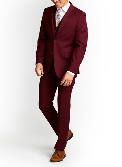 Slim Fit Three Piece Maroon Suit Men Slim Fit Three Piece Maroon Suit Men